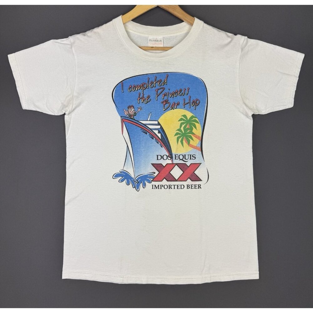 Vintage 90's Dos Equis Beer I Completed The Princess Cruise Bar Hop Promo Rare M